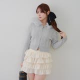 グレー | ケーブルファーパーカー | NICE CLAUP / OLIVE des OLIVE　OUTLET