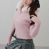 ピンク | キラキラケーブルファーパーカー | RMAF NICE CLAUP / OLIVE des OLIVE