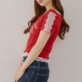 レース付テレコプルオーバー | NICE CLAUP / OLIVE des OLIVE　OUTLET | 詳細画像2 