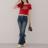 レース付テレコプルオーバー | NICE CLAUP / OLIVE des OLIVE　OUTLET | 詳細画像3 