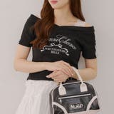 ブラック | レース付テレコプルオーバー | NICE CLAUP / OLIVE des OLIVE　OUTLET