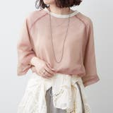 ピンク | 【NUNIFE】オーガンジー重ねラグランTシャツ | RMAF NICE CLAUP / OLIVE des OLIVE
