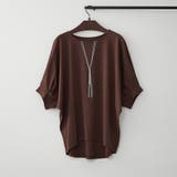 ブラウン | ネックレス刺繍2WAYT | NICE CLAUP / OLIVE des OLIVE OUTLET