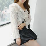 起毛カットジャガードラッフルカーディガン | NICE CLAUP / OLIVE des OLIVE　OUTLET | 詳細画像1 