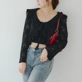 起毛カットジャガードラッフルカーディガン | NICE CLAUP / OLIVE des OLIVE　OUTLET | 詳細画像16 