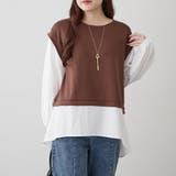 ネックレス刺繍ドッキングプルオーバー | NICE CLAUP / OLIVE des OLIVE　OUTLET | 詳細画像3 