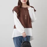 ネックレス刺繍ドッキングプルオーバー | NICE CLAUP / OLIVE des OLIVE　OUTLET | 詳細画像4 