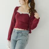 【2枚SET】レース付ワイドリブアンサンブル | NICE CLAUP / OLIVE des OLIVE　OUTLET | 詳細画像3 