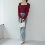 【2枚SET】レース付ワイドリブアンサンブル | NICE CLAUP / OLIVE des OLIVE　OUTLET | 詳細画像10 