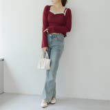 【2枚SET】レース付ワイドリブアンサンブル | NICE CLAUP / OLIVE des OLIVE　OUTLET | 詳細画像14 