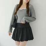 トップグレー | 【2枚SET】レース付ワイドリブアンサンブル | NICE CLAUP / OLIVE des OLIVE　OUTLET