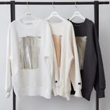 【NUNIFE】箔プリント裏起毛スウェット | RMAF NICE CLAUP / OLIVE des OLIVE | 詳細画像1