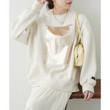 アイボリー | 【NUNIFE】箔プリント裏起毛スウェット | RMAF NICE CLAUP / OLIVE des OLIVE