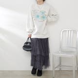 お花とロゴのアソート裏起毛プルオーバー | RMAF　NICE CLAUP / OLIVE des OLIVE | 詳細画像13 