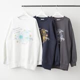 お花とロゴのアソート裏起毛プルオーバー | RMAF　NICE CLAUP / OLIVE des OLIVE | 詳細画像3 