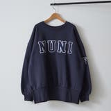ネイビー | 【NUNIFE】スリット入り裏起毛スウェット | RMAF NICE CLAUP / OLIVE des OLIVE