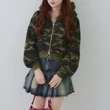 裏起毛で暖かい、ラメファーパーカー | RMAF NICE CLAUP / OLIVE des OLIVE | 詳細画像5