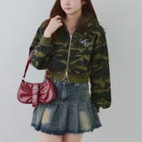 裏起毛で暖かい、ラメファーパーカー | RMAF NICE CLAUP / OLIVE des OLIVE | 詳細画像6