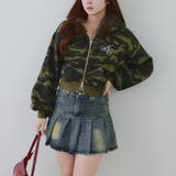 裏起毛で暖かい、ラメファーパーカー | RMAF NICE CLAUP / OLIVE des OLIVE | 詳細画像7