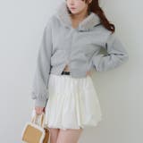 裏起毛で暖かい、ラメファーパーカー | RMAF NICE CLAUP / OLIVE des OLIVE | 詳細画像16