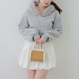 裏起毛で暖かい、ラメファーパーカー | RMAF NICE CLAUP / OLIVE des OLIVE | 詳細画像17