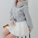 裏起毛で暖かい、ラメファーパーカー | RMAF NICE CLAUP / OLIVE des OLIVE | 詳細画像24