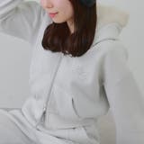 裏起毛で暖かい、ラメファーパーカー | RMAF NICE CLAUP / OLIVE des OLIVE | 詳細画像39