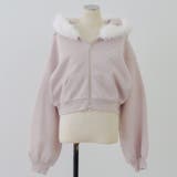 裏起毛で暖かい、ラメファーパーカー | RMAF NICE CLAUP / OLIVE des OLIVE | 詳細画像54