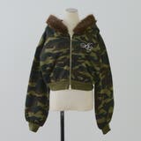 裏起毛で暖かい、ラメファーパーカー | RMAF NICE CLAUP / OLIVE des OLIVE | 詳細画像2