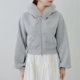 裏起毛で暖かい、ラメファーパーカー | RMAF NICE CLAUP / OLIVE des OLIVE | 詳細画像55