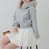 トップグレー | 裏起毛で暖かい、ラメファーパーカー | RMAF NICE CLAUP / OLIVE des OLIVE