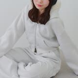 アイボリー | 裏起毛で暖かい、ラメファーパーカー | RMAF NICE CLAUP / OLIVE des OLIVE