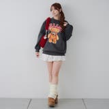 メガネを付けたくまさん裏起毛スウェット | NICE CLAUP / OLIVE des OLIVE OUTLET | 詳細画像7