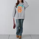 メガネを付けたくまさん裏起毛スウェット | NICE CLAUP / OLIVE des OLIVE OUTLET | 詳細画像28