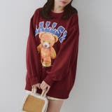メガネを付けたくまさん裏起毛スウェット | NICE CLAUP / OLIVE des OLIVE OUTLET | 詳細画像31