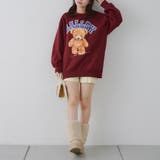 メガネを付けたくまさん裏起毛スウェット | NICE CLAUP / OLIVE des OLIVE OUTLET | 詳細画像33