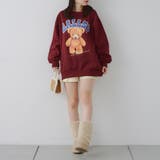 メガネを付けたくまさん裏起毛スウェット | NICE CLAUP / OLIVE des OLIVE OUTLET | 詳細画像34