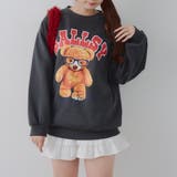 チャコール | メガネを付けたくまさん裏起毛スウェット | NICE CLAUP / OLIVE des OLIVE OUTLET