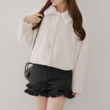 アイボリー | ふわふわ暖か&大人ガーリー♪キラキラ釦ファーブルゾン | NICE CLAUP / OLIVE des OLIVE OUTLET
