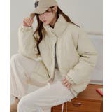 アイボリー | 【WEB先行販売】スタンドカラー中綿ブルゾン | NICE CLAUP / OLIVE des OLIVE　OUTLET