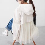 後ろ姿まで美しく、バックチュールマウンテンパーカー | NICE CLAUP / OLIVE des OLIVE　OUTLET | 詳細画像7 