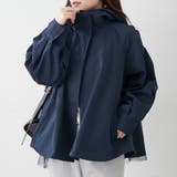 ネイビー | 後ろ姿まで美しく、バックチュールマウンテンパーカー | NICE CLAUP / OLIVE des OLIVE　OUTLET