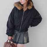 ブラック | 【MARCHES】フェイクファー付 MA-1 | NICE CLAUP / OLIVE des OLIVE OUTLET