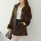 ブラウン | フェイクファー付コート | NICE CLAUP / OLIVE des OLIVE OUTLET