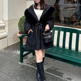 ブラック | ファー付ビッグフードコート | RMAF NICE CLAUP / OLIVE des OLIVE