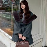 チャコール | ファー付ビッグフードコート | RMAF NICE CLAUP / OLIVE des OLIVE