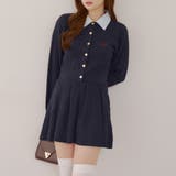 ケーブルカーデ&ミニスカートセット | NICE CLAUP / OLIVE des OLIVE　OUTLET | 詳細画像1 