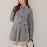 ケーブルカーデ&ミニスカートセット | NICE CLAUP / OLIVE des OLIVE　OUTLET | 詳細画像14 