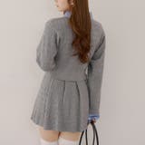 ケーブルカーデ&ミニスカートセット | NICE CLAUP / OLIVE des OLIVE　OUTLET | 詳細画像16 
