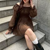 ブラウン | 【@_chipi2xセレクト】オフショルにもなる、楊柳ワンピース | RMAF NICE CLAUP / OLIVE des OLIVE